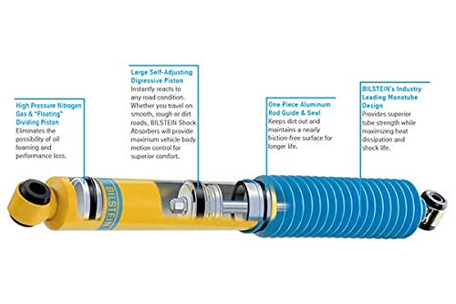 Bilstein 33-187419 4600 Series Single Rear Shock Absorber fits 2009 2013 F150 - Monotube Design - High Gas Pressure Technology Prevents Foaming - Better Control