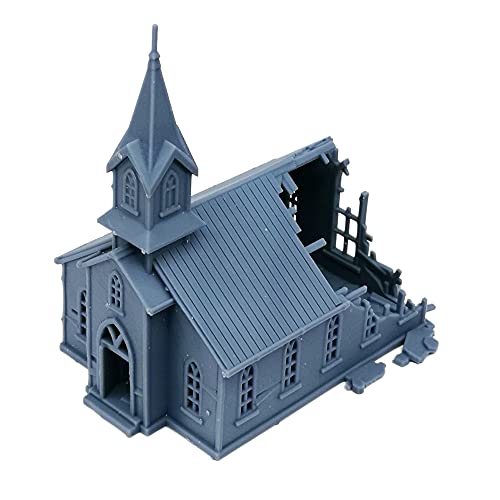 Structure paysage ferroviaire endommagée échelle Z 1:220 bâtiment miniature