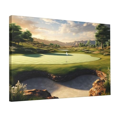 Tableau golf impression HD toile 30x45 cm décoration murale moderne salon