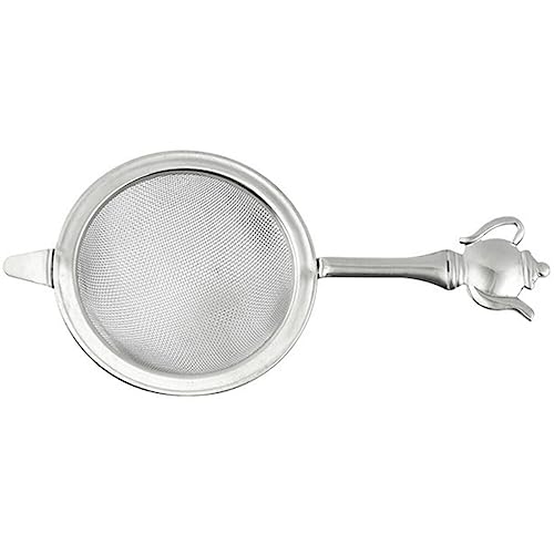 Colino da tè per chai, filtro da tè, in acciaio inox, per colino da tè sfuso, con manico, 6 5 cm, mini colino da tè per tè sfuso, succo di tè, caffè