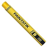 Markal 80421 B Paintstik Solid Paint Ambient Surface Marker, Yellow, Fine Size (Pack of 12)