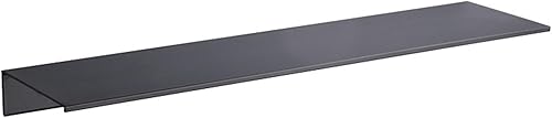 Estante flotante, estante de pared de metal negro para sala de estar, baño, cocina, dormitorio, estantes de exhibición de 12 pulgadas para