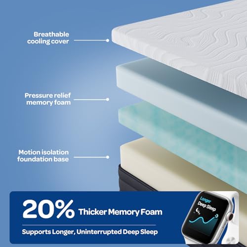 OhGeni 10-inch Twin Gel Memory Foam Mattress thumbnail 5