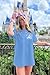 Oversized Magical Shirt Women Happiest Place on Earth Shirt Magic Kingdom Shirts Cute Castle Graphic Family Holiday Tee Tops Blue