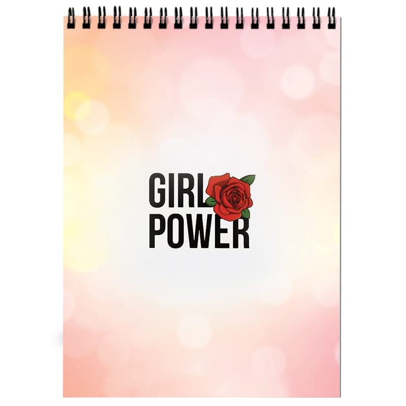 120 GSM Sketching Drawing Doodle Art Work Wiro Bound A4 Sketch Book,160 Pages Watercolour Notebook Diary - Girl Power Rose - DASM United