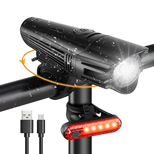 Luce LED Bicicletta 4 In 1 - Impermeabile Ricaricabile USB Per Ciclismo - Fanalino Anteriore
