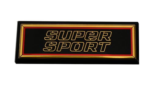 Image of 1pc New Super Sport Dash Emblem 3D Badge Replacement for 81-87 El Camino 83-88 Monte Carlo SS (Gold)
