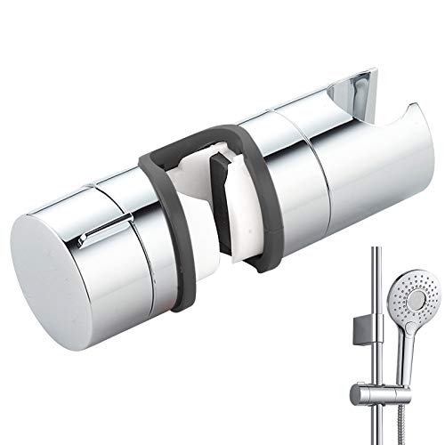 Soporte de ducha, Soporte de Cabezal de Ducha Extraíble y Ajustable, Accesorios de Baño ABS Cromados, Adecuado para varilla deslizante redonda con diámetro de 18-25 mm, boquilla de ducha estándar
