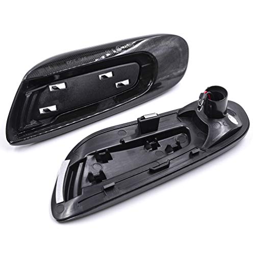 LED Fender Side Marker Light Kit for 2014-2020 MINI Cooper Hardtop F56/Convertible F57/Hatch F55 Dynamica Amber LED Sequential Turn Signal Sidemarkers Lamps Smoked Lens