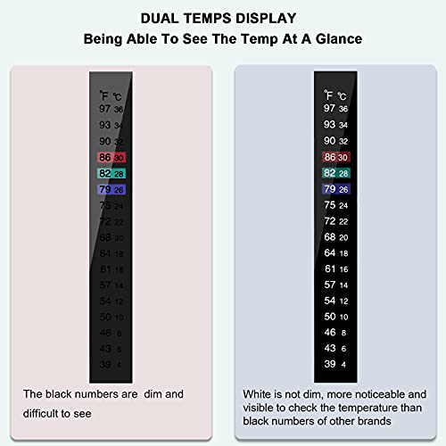 Dbgogo Brewing Aquarium Thermometer Strip, 5 PCS 39℉ to 97℉ & 4℃ to 36℃ Clear Crystal Numbers Adhesive Brewing Aquarium… - Image 4