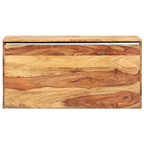 vidaXL Sheesham-Holz Massiv Aufbewahrungstruhe Spielzeugkiste Spielzeugbox Holzkiste Truhe Sitztruhe Schatztruhe Palisander 80x40x40cm