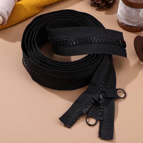 KALLORY 200Cm Resina Zíper Tenda Zíper Substituição Longo Zíper Resistente Para Saco De Dormir Tenda