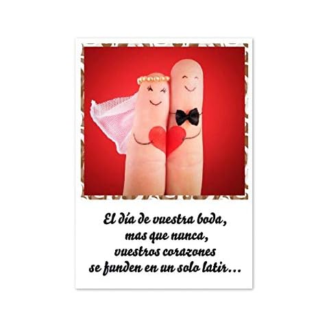 Antracita Tarjeta Boda Felicitación 20x30 con Sobre Cover