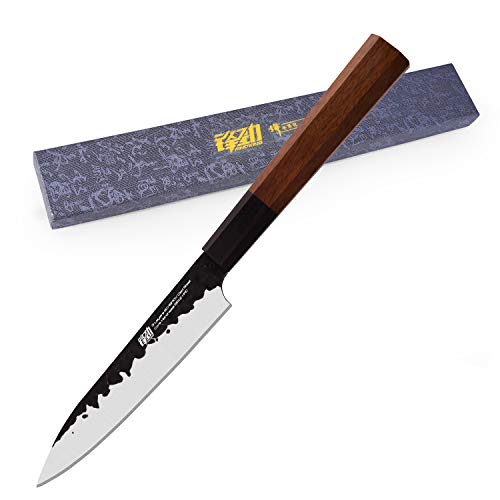 5 inch Utility knife by Findking-Dynasty series- 3 layer 9CR18MOV clad steel w/octagon