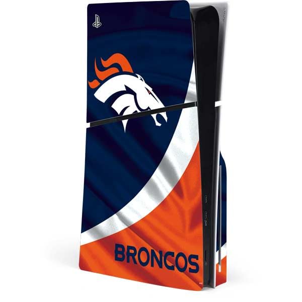 Skinit Decal Gaming Skin Compatible with PS5 Slim Disk Console - Officially Licensed NFL Denver Broncos Design