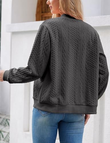 Image of Zip Up Sweatshirts for Women Casual Outfits Cardigan Outerwear Trendy Winter Jackets Coat
