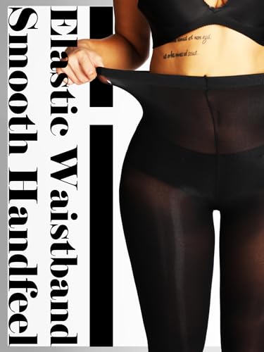 HONENNA Semi Opaque Silky Women Pantyhose Tights, 20+ Colors Invisibly Toe Reinforced 60 Den Size A-E4