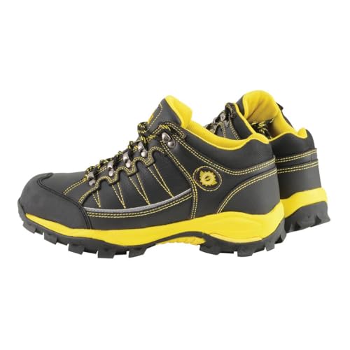 Image of Bazalt MBM9120 Men's Black and Yellow Water and Frost Proof Leather Outdoor Lace-Up Shoes Footwear, 7