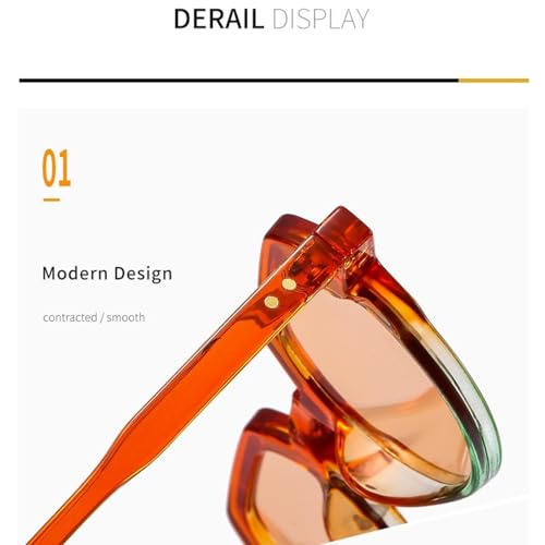 Fashion Sunglasses Women Retro Round Clear Lens Shades Uv400 Men Rivets Punk Sun Glasses4