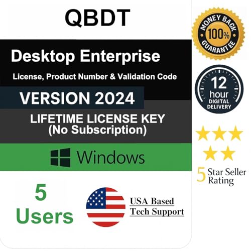 QB Desktop Enterprise 2024 | 5 User's | NO DVD