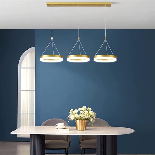 Suspension LED avec télécommande 3 lampes lustre de plafond réglable cuisine salle à manger
