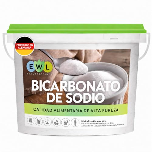 EWL Bicarbonato de Sodio Uso Alimentario 5kg | Polvo Fino | Puro al 100%