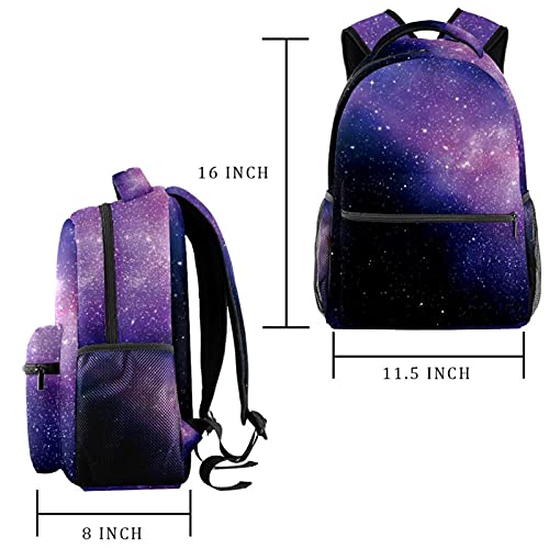 Sac à dos violet ciel étoilé au design unique et finitions soignées - 2