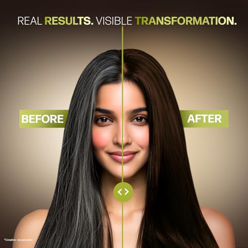 Image of Indica Easy Do-It-Yourself Hair Color Shampoo Pump Pack with 5 Herbal Extracts and 100% Ammonia Free, Long Lasting Formula, 180 ML - Natural Brown Colour (Gloves Included)