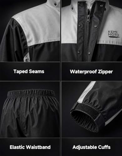 Kemimoto Motorcycle Rain Suit