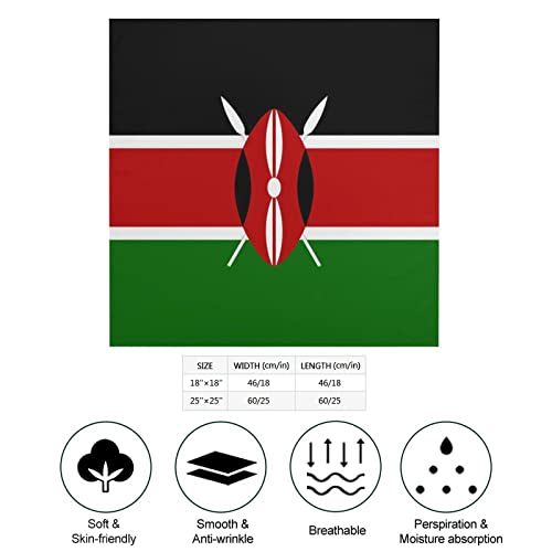 Kenyan Flag Kerchief Square Silk Like Scarf Print Turban Bandanas Party Favor Scarf Headband Handkerchiefs2