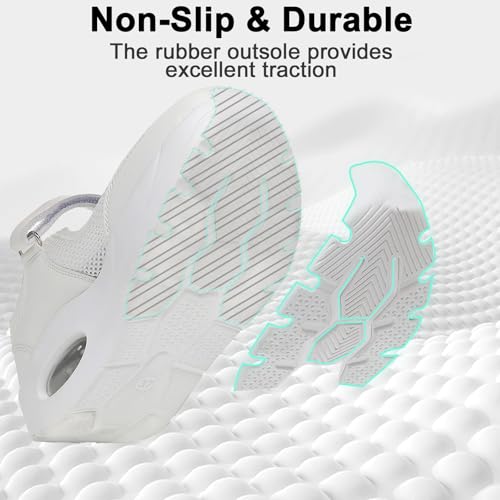 Image of Git-up Women's Arch Support Walking Shoes, Breathable Wide Toe Box Nursing Work Shoes for Plantar Fasciitis