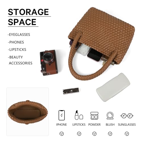 Image of Handbag and Purse for Women,Handmade Vegan Leather Summer Beach Travel Shoulder Bag | Travel-friendlyTote