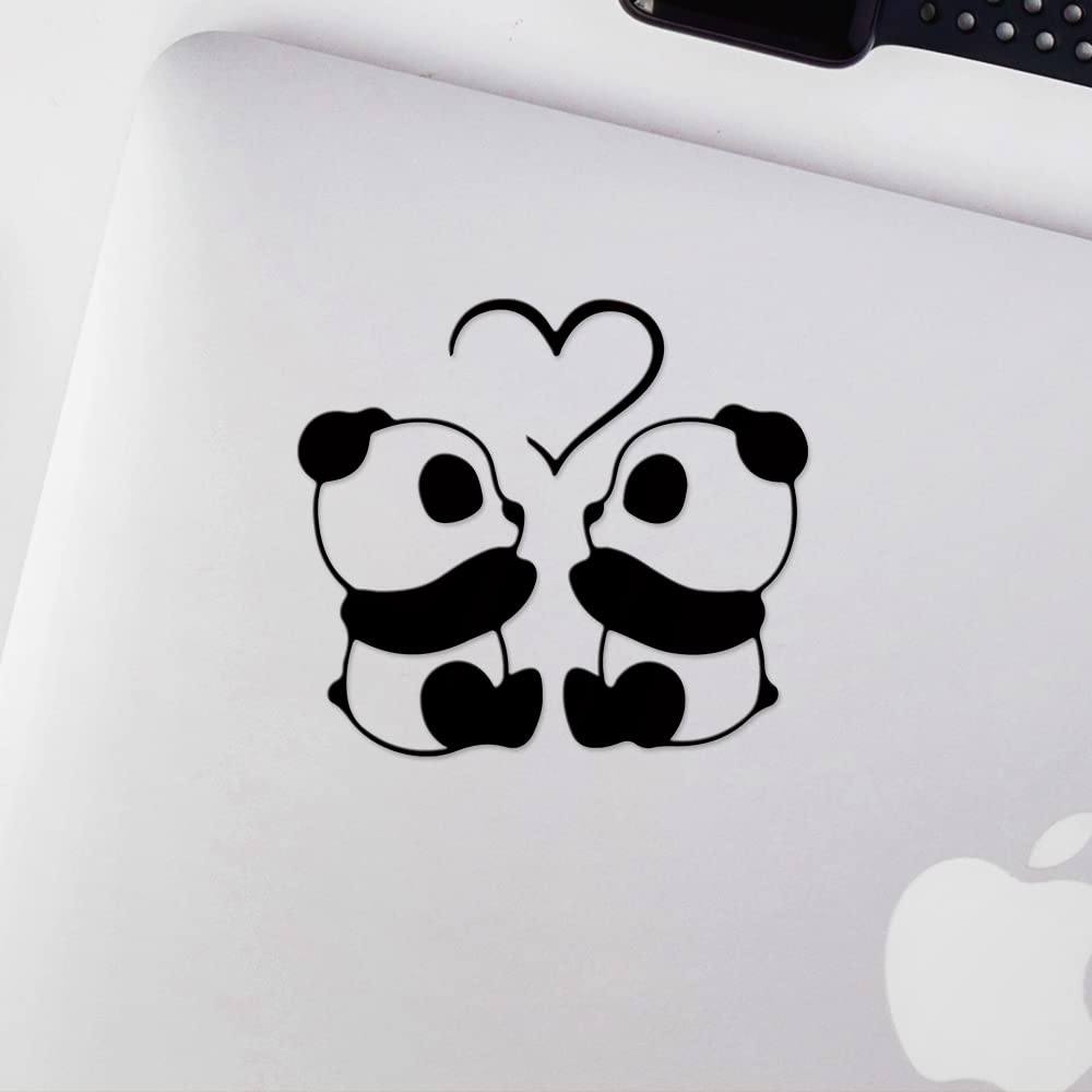Amazon.com - Transparent Decal Stickers of Panda Love (Black