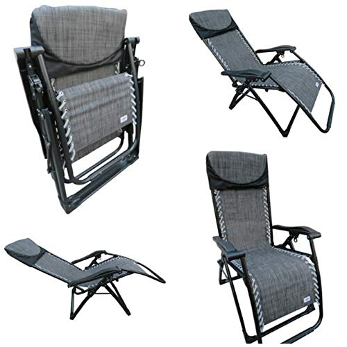 Image of Amaze Folding Zero Gravity Recliner Push Back Easy Relax Portable Outdoor Indoor Sea Beach Swimming Pool Garden Farm House Sun Bed Lounger Chair - 11 C