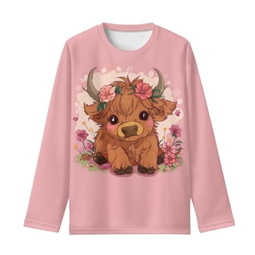 Image of Kids Long Sleeve Shirts for Girls 3-16 Year Old Cute Clothes for Teen Girls Casual Workout Tops