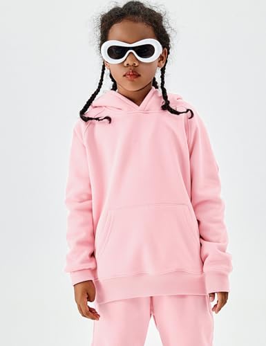 Image of Gihuo Unisex Boys Girls Winter Sherpa Lined Hoodie Kid's Fleece Pullover Hooded Sweatshirt