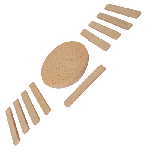 Preisvergleich Produktbild 10 Stück Kosmetikschwamm Viskose Ø 8cm - 10mm hoch / gepresst