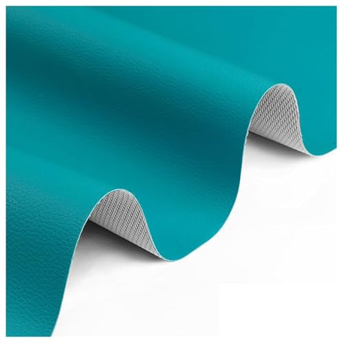 Tissu d'Ameublement Simili Cuir, Faux Cuir, Skaï, Chaise, Coussins, Sièges, Meubles, Tapisserie d'Ameublement, Résistant à l'Usure(Turquoise,1.6X1m)