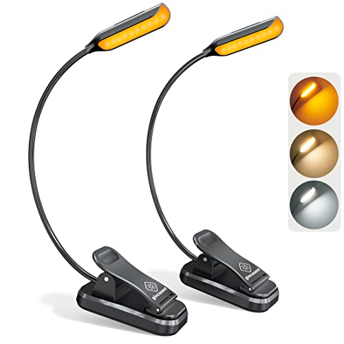 Glocusent Willow Book Light for Reading in Bed, 10LED Bright Reading Light, 3 Colors & 3 Brightness, Lasts for 80hr, Lightweight Clip on Book Light, Perfect for Book Lovers 2 Pack Glocusent Willow Book Light for Reading in Bed, 10LED Bright Reading Light, 3 Colors & 3 Brightness, Lasts for 80hr, Lightweight Clip on Book Light, Perfect for Book Lovers 2 Pack