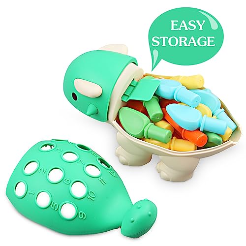 Babies Sensory Toys Age 6 9 12 18 24 Months Fine Motor Skills Learning Dinosaur For Toddlers,Baby Montessori Developmental Educational Sorting Toys For Boys Girls Gifts For Kids 1 2 3 One Years Old #TOP2