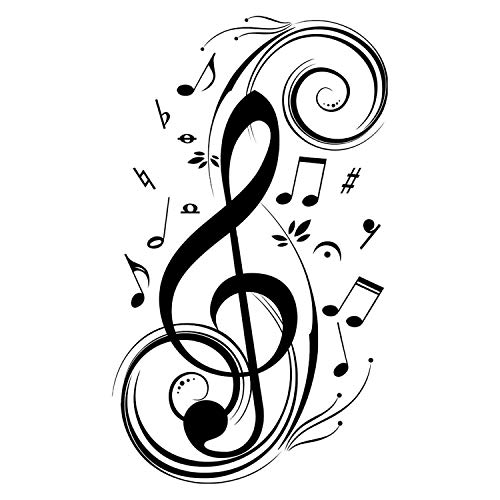 Viudecce Beat Remarquez Les Stickers Muraux De La Musique, La Musique des Stickers Muraux en Vinyle, La Décoration De La Maison Musicale Art Graphique (Noir) 77X45Cm Cover