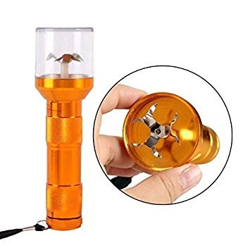 El tabaco a base de plantas Amoladora trituradora de especias Aluminio Grinder eléctrico forma de las linternas