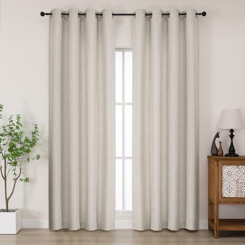 Chyhomenyc Curtains 84 Inches Long 2 Panels Set, Light Filtering