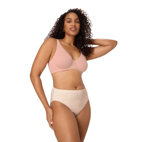 Image of Bali Womens Underwire Bra, Cotton Collection 2-ply Underwire Bra, Moisture-Wicking, Full Coverage, Convertible Straps