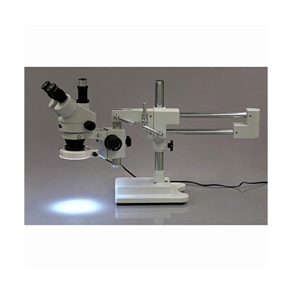 AmScope-SM-4T-80S-Professional-Trinocular-Stereo-Zoom-Microscope-WH10x-Eyepieces-7X-45X-Magnification-07X-45X-Zoom-Objective-80-Bulb-LED-Ring-Light-Double-Arm-Boom-Stand-90V-265V AmScope-SM-4T-80S-Professional-Trinocular-Stereo-Zoom-Microscope-WH10x-Eyepieces-7X-45X-Magnification-07X-45X-Zoom-Objective-80-Bulb-LED-Ring-Light-Double-Arm-Boom-Stand-90V-265V