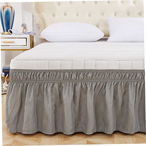 Faldones de cama desmontables para ocultar el canapé gris 5