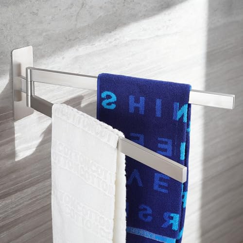 ZUNTO Doppelt Handtuchhalter Ohne Bohren, 180° Schwenkbar 2-armig...