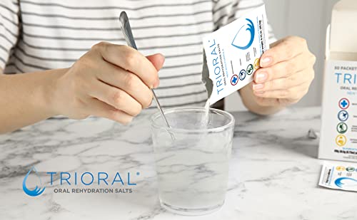 Trioral Rehydration Electrolyte Powder - Who Hydration Supplement Salts Formula - Combat Dehydration From Workouts, Fluid Loss And Much More - 100 Drink Mix Packets #TOP3