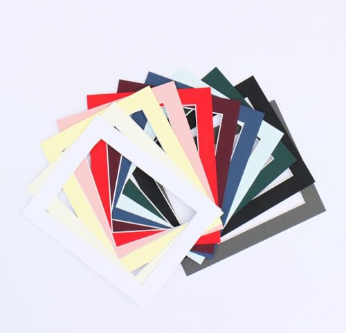 Frame Company Pack of 3 Ivory V-Groove Mounts 10x8 for 6x4 inch *Choice of Colours*