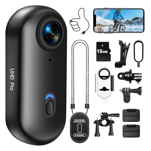 LXMIMI Action Cam, 170° Wifi Action Kamera, HD 1080P Motorradhelmkamera, 16GB-Magnet-Fahrradvideokamera, Wasserdichte Sport-Actionkamera mit Diversem Zubehör für Reiten und Spaziergänge mit Haustieren